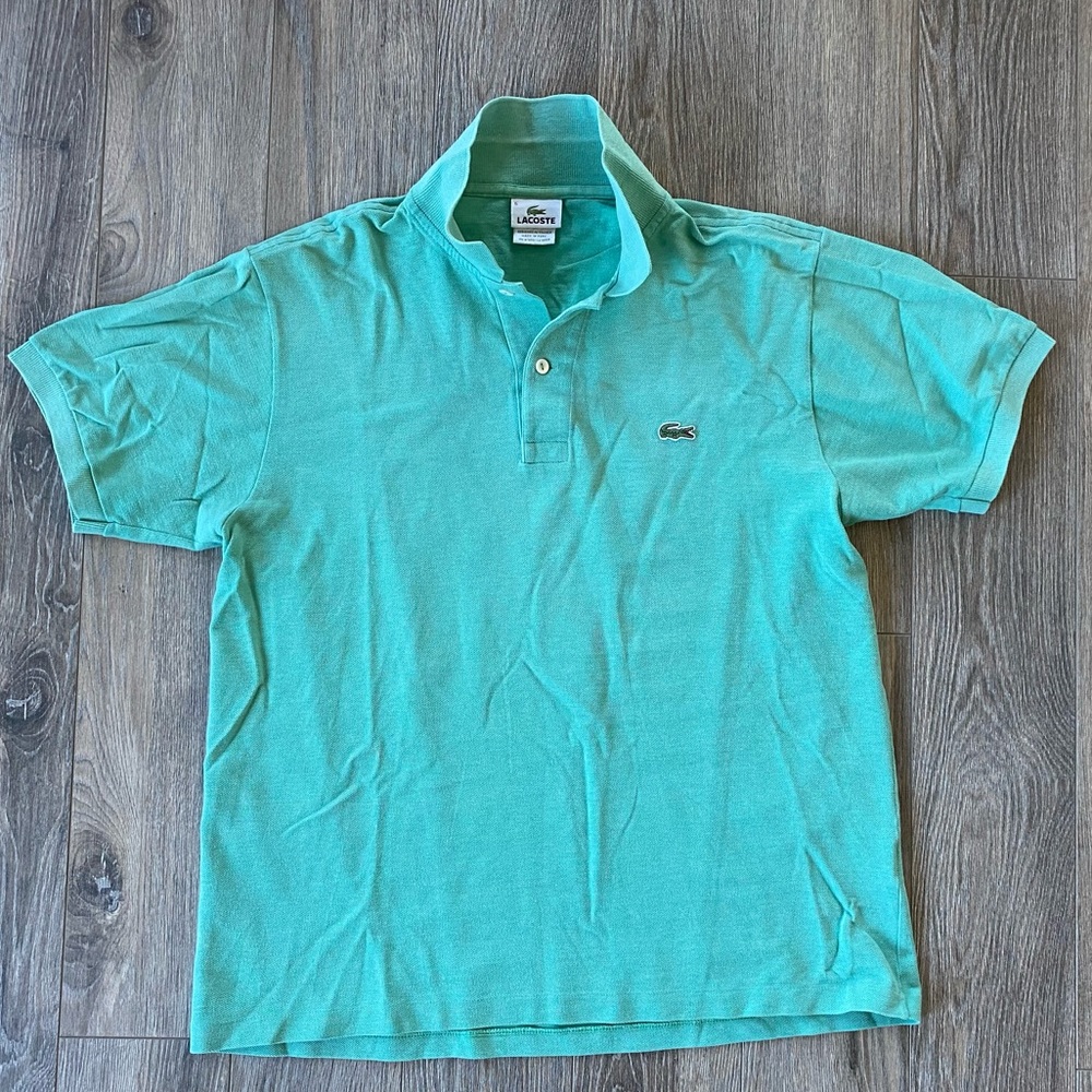 Mens Lacoste Green Short Sleeve Polo
